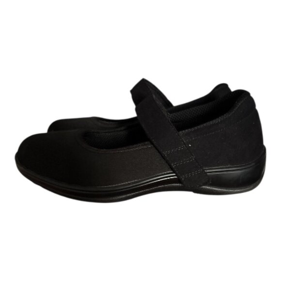 ORTHOFEET SPRINGFIELD BLACK MARY JANES SZ 8.5 ADJUSTABLE STRAP COMFORT SHOES - Picture 10 of 11